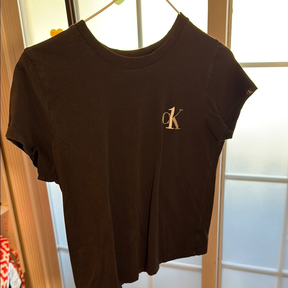 Calvin Klein Black Fitted Short Sleeve Tee